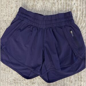 Lululemon Navy Hotty Hot High-Rise Lined Short 4”